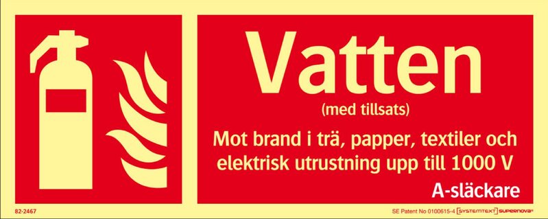 SKYLT 822467 SUPERNOVA VATTENSLÄCKARE 250x100MM