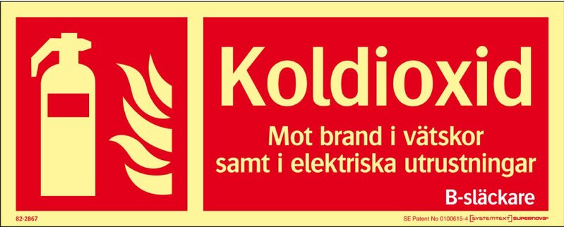 SKYLT 822867 SUPERNOVA KOLDIOXIDSLÄCKARE 250x100MM